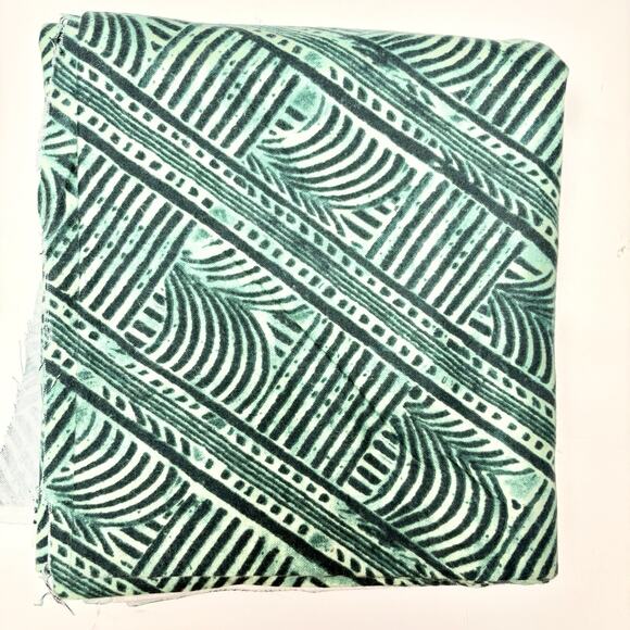 Vtg Karen Jarrar Flannel Fabric 1990s 41x74" Marcus Bros Floral Stripes Quilting - Picture 2 of 2